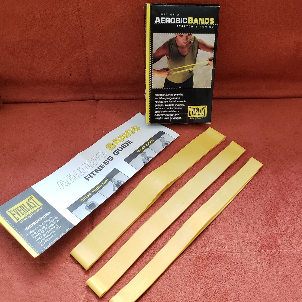 Everlast Elastic Aerobic Bands • Set of 3